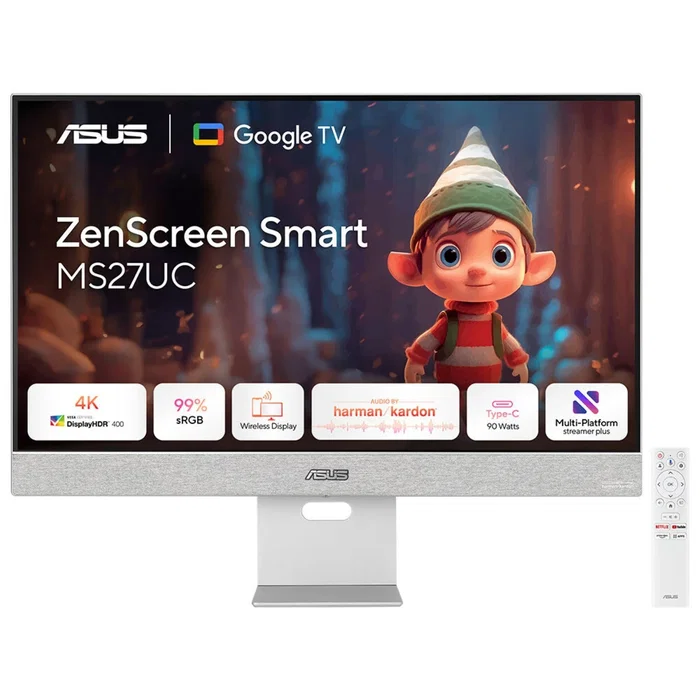 Asus ZenScreen Smart Monitor MS27UC 27 pulgadas 4K Ultra HD Gris