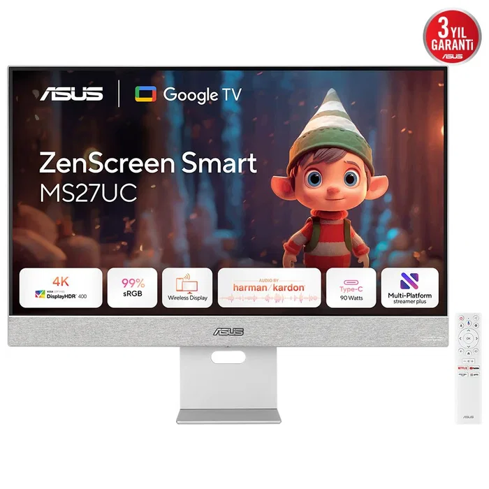 Asus ZenScreen Smart Monitor MS27UC 27 pulg. 4K Ultra HD Gris