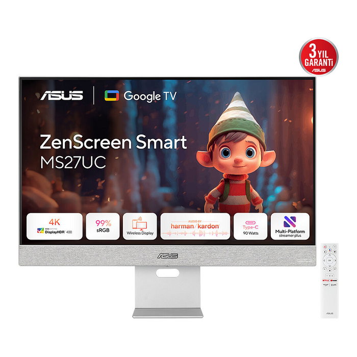 Asus ZenScreen Smart Monitor MS27UC 27 pulg. 4K Ultra HD Gris
