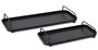 DKD Home Decor Set de 2 Centros de Mesa Metálicos Negro 40x18x8 cm