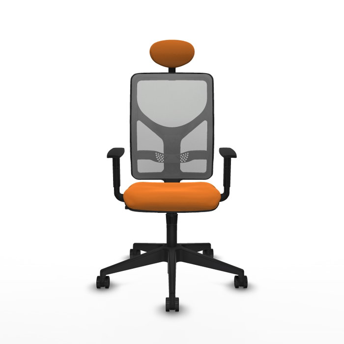 PIQUERAS Y CRESPO Silla de Oficina Motilla con Mecanismo Sincro, Naranja y Gris