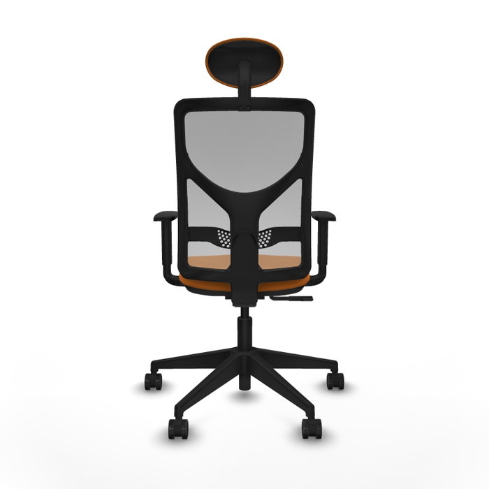 PIQUERAS Y CRESPO Silla de Oficina Motilla con Mecanismo Sincro, Naranja y Gris