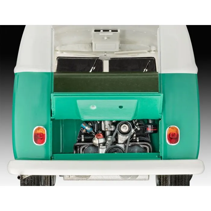Revell REV4009803367675 Coche a Escala VW T1 Samba Bus Kit de Modelismo con Pegamento, Pinturas y Accesorios