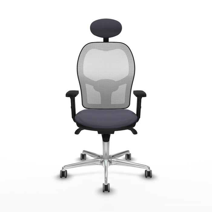 PIQUERAS Y CRESPO Silla de oficina Jorquera con mecanismo Sincro, Gris oscuro y Blanco PIQUERAS Y CRESPO Silla de oficina Jorquera con mecanismo Sincro, Gris oscuro y Blanco