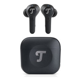 Teufel AIRY TWS Pro True Wireless Bluetooth Auriculares Intraurales con Estuche de Carga Inalambrico, Negro, 7h Audio, Modo Transparencia