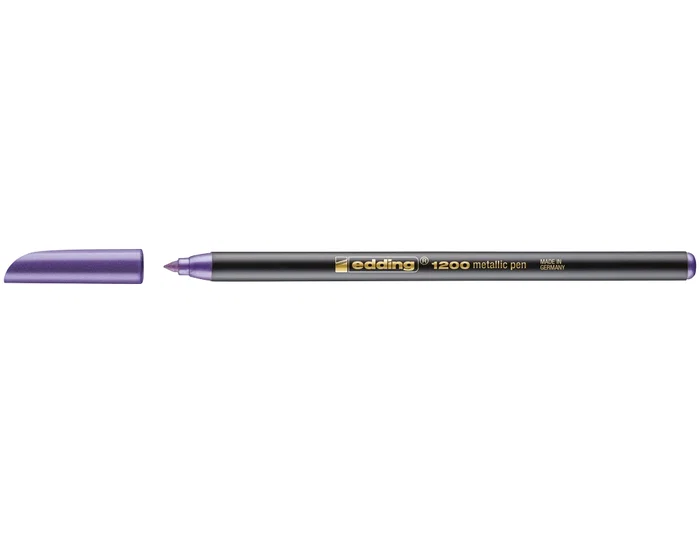 Edding Rotulador 1200 Punta Fibra Violeta Metalizado Tinta Base Agua Punta Redonda 1-3 mm