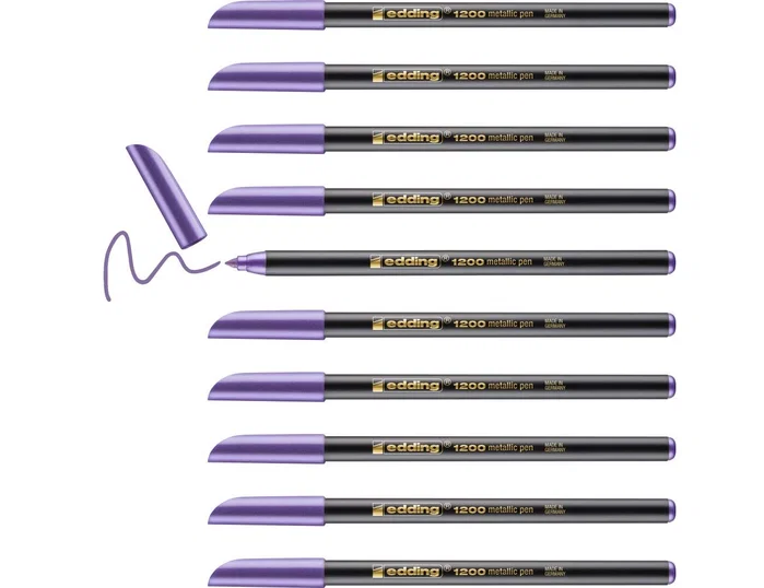 Edding Rotulador 1200 Punta Fina Violeta Metálico (Set de 10)