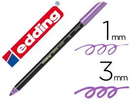 Edding Rotulador 1200 Punta Fibra Violeta Metalizado Tinta Base Agua Punta Redonda 1-3 mm
