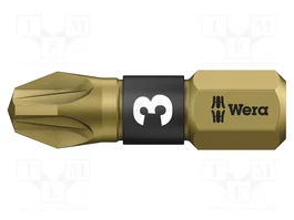 WERA Punta de destornillador Pozidriv® PZ3 1/4 pulgada 25 mm
