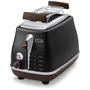 De'Longhi Tostadora CTOV2103.BK 900W 2 ranuras Negro mate Chocolate