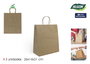Algon Set 3 Bolsas Papel Kraft 26 x 14 x 31 cm (24 Unidades)