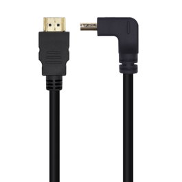 Aisens Cable HDMI V2.0 Acodado Premium 1.0m Negro