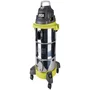 Aspirador en seco y húmedo con cable Ryobi 30L RVC-1220I-G - 1400 W - tanque de acero inoxidable - 21Kpa - vaciado del tanque - tapón servo