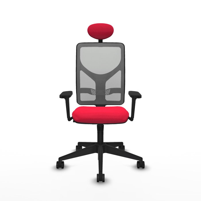 PIQUERAS Y CRESPO Silla de oficina Motilla con mecanismo Sincro, Rojo y Gris PIQUERAS Y CRESPO Silla de oficina Motilla con mecanismo Sincro, Rojo y Gris