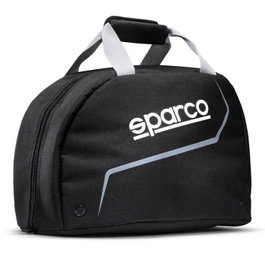 Sparco S003111NR Bolsa para Casco con Forro Interior Protector, Cremallera Superior, Soporte de Identificación y Asas Acolchadas