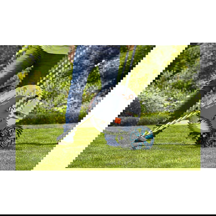 Gardena AquaRoll M Carrete de Manguera con Ruedas de Metal y Mango Telescópico (Máx. 60m)
