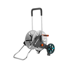 Gardena Carrete Manual para Manguera CleverRoll M 18541-20, Capacidad 60 m, Negro/Acero Inoxidable, Metal/Plástico, 2 Ruedas
