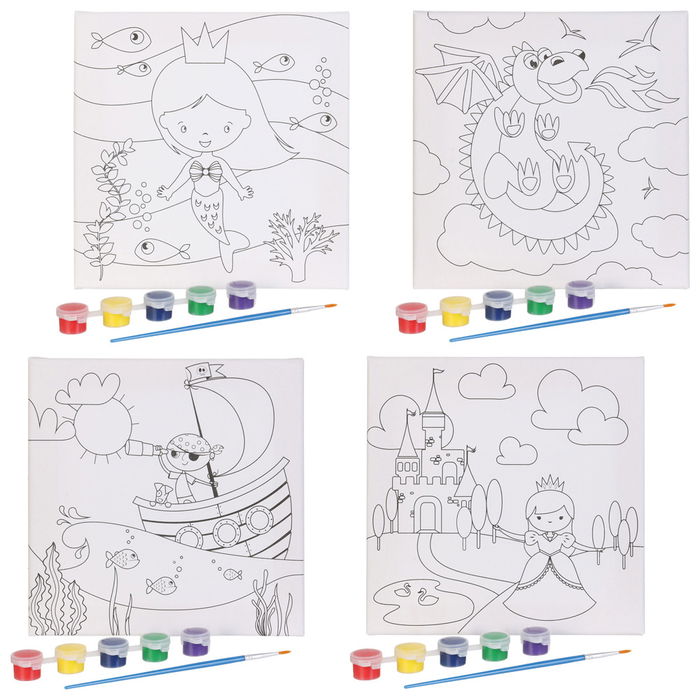 Jeux 2 momes Cuadro Lienzo Pintar Jeux Educative 20x20 cm