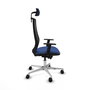 PIQUERAS Y CRESPO Silla de oficina Mardos con mecanismo Sincro/Traslack, Azul marino y Negro