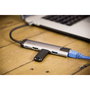 Verbatim Hub USB-C Multiport con HDMI 4K, Ethernet y USB 3.0, Negro/Plata