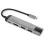 Verbatim Hub USB-C 49141 con HDMI 4K, Ethernet y puertos USB 3.0, Negro/Plata