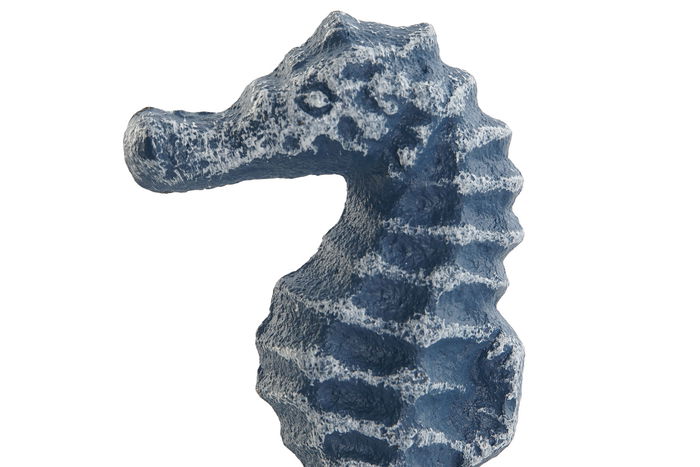 DKD Home Decor Pomo Mediterraneo Azul Hierro Colado 3 x 8 x 4 cm (12 Unidades)