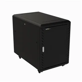 StarTech.com Armario Rack Móvil para Servidores 15U - RK1536BKF - 15 Unidades 19" Profundidad 32in - Carga 800 kg - Incluye Ruedas y Cerradura