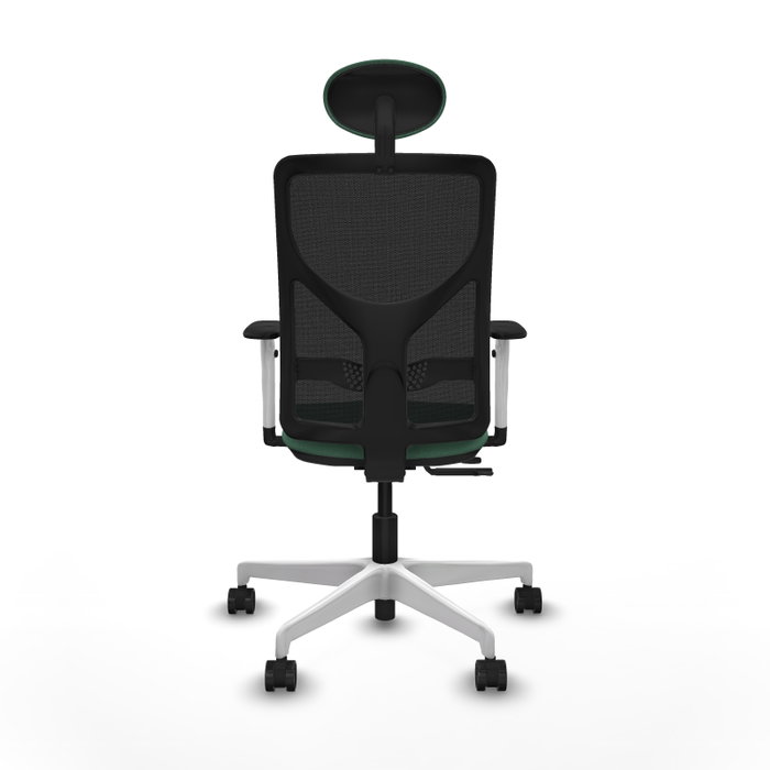 PIQUERAS Y CRESPO Silla de oficina Motilla con mecanismo Sincro/Traslack, Verde esmeralda y Negro