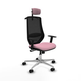 PIQUERAS Y CRESPO Silla de oficina Mardos con mecanismo Sincro Rosa y Negro