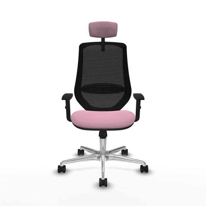 PIQUERAS Y CRESPO Silla de oficina Mardos con mecanismo Sincro Rosa y Negro