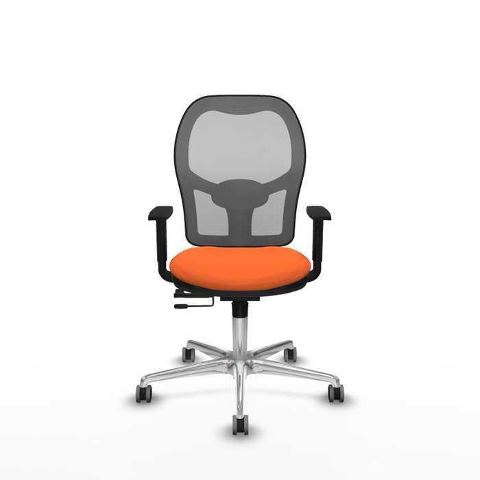 PIQUERAS Y CRESPO Silla de oficina Jorquera Naranja y Gris con mecanismo Sincro/Traslack