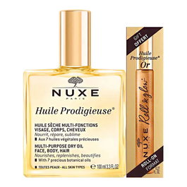 Nuxe Set Huile Prodigieuse Or con Aceite de 100 ml y Roll-On de 8 ml
