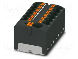 PHOENIX CONTACT PTFIX 10/12X4 BK Conector de carril push-in 32A 450V