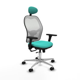 PIQUERAS Y CRESPO Silla de oficina Jorquera Turquesa y Blanco