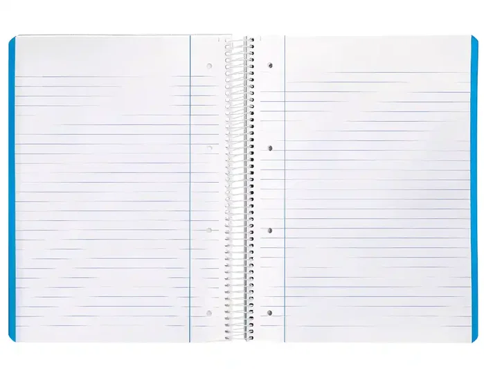 Liderpapel Micro Smart Cuaderno Espiral A4 Tapa Blanda 80 Hojas 75gr 7mm Doble Margen 4 Taladros Colores