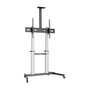 Aisens Soporte de Suelo PRO FT100TE-259 con Ruedas, Negro-Plata