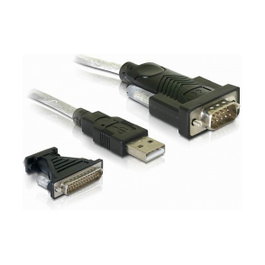 DeLOCK 61308 Adaptador USB 2.0 Tipo A a Serie DB9 RS-232 + Adaptador DB25