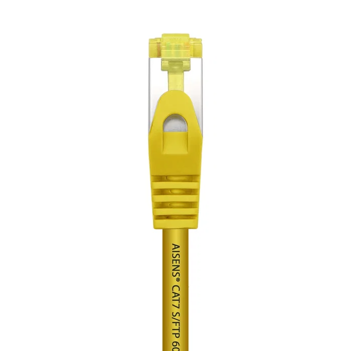 AISENS - CABLE DE RED LATIGUILLO RJ45 LSZH CAT.7 600 MHZ S/FTP PIMF AWG26, AMARILLO, 0.5M