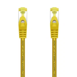 AISENS - CABLE DE RED LATIGUILLO RJ45 LSZH CAT.7 600 MHZ S/FTP PIMF AWG26, AMARILLO, 0.5M