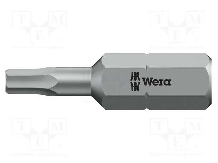 WERA Punta de destornillador hexagonal HEX 3mm 1/4 pol 25mm