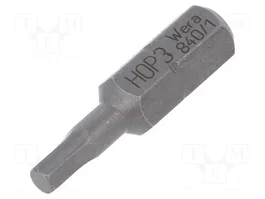 WERA Punta de destornillador hexagonal HEX 3mm 1/4 pol 25mm
