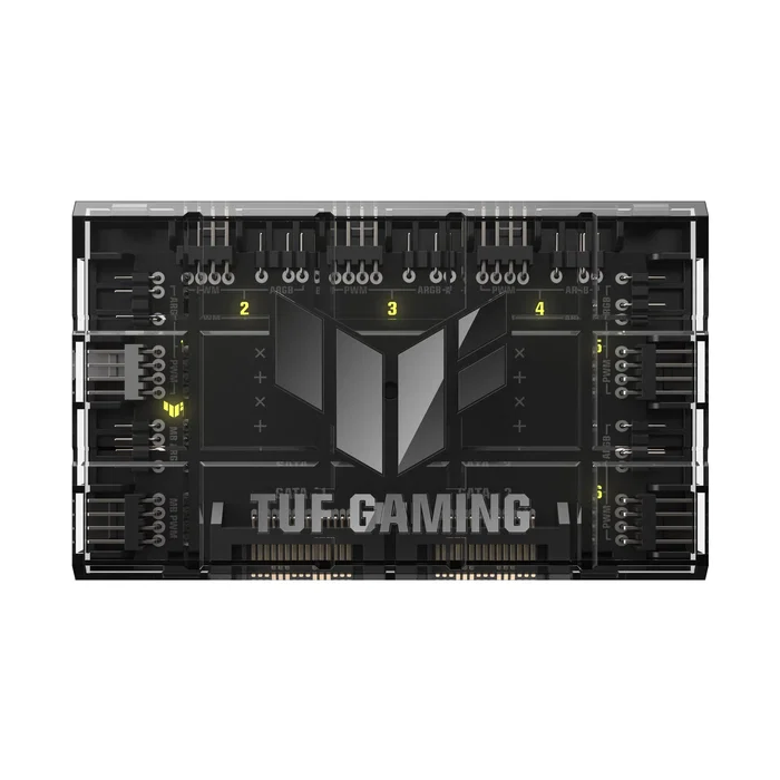 ASUS TUF Gaming Controlador Hub de Ventiladores ARGB PWM, Negro, 6 Puertos 4 Pines, Alimentación SATA, 90da00c0-b09000 ASUS TUF Gaming Controlador Hub de Ventiladores ARGB PWM, Negro, 6 Puertos 4 Pines, Alimentación SATA, 90da00c0-b09000