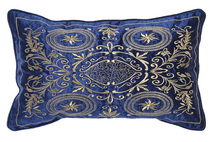 DKD Home Decor Cojin Neoclasico Azul Marino Dorado Terciopelo Poliester 10 x 30 x 50 cm DKD Home Decor Cojin Neoclasico Azul Marino Dorado Terciopelo Poliester 10 x 30 x 50 cm