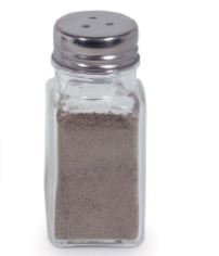 Cristal Pimentero Rectangular con Tapa de Acero Inoxidable