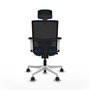 PIQUERAS Y CRESPO Silla de oficina Yunquera con mecanismo Sincro/Traslack, Azul y Negro