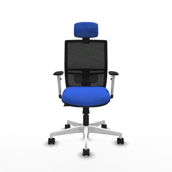 PIQUERAS Y CRESPO Silla de oficina Yunquera con mecanismo Sincro/Traslack, Azul y Negro