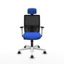 PIQUERAS Y CRESPO Silla de oficina Yunquera con mecanismo Sincro/Traslack, Azul y Negro