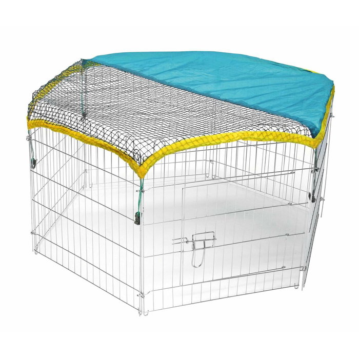 Kerbl Recinto exterior zincado con puerta para roedores