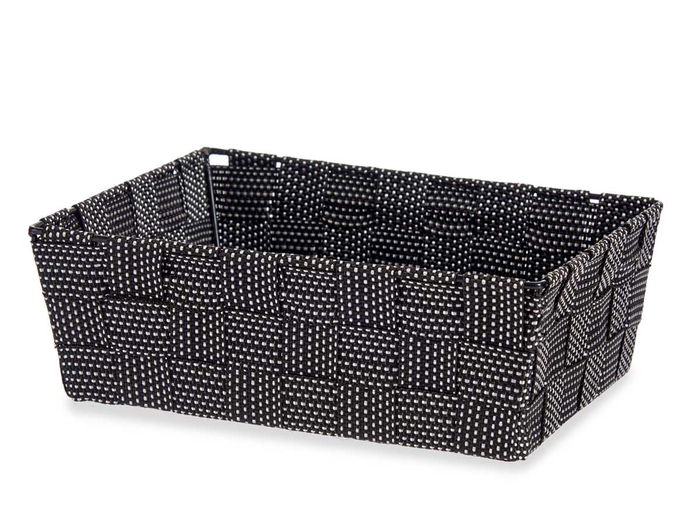 Kipit Cesta Rectangular de Tela Trenzada Negra sin Asas 24 cm (20x24x8 cm) (Set de 24) Kipit Cesta Rectangular de Tela Trenzada Negra sin Asas 24 cm (20x24x8 cm) (Set de 24)