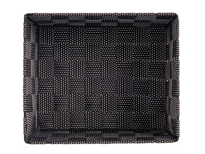 Kipit Cesta Rectangular de Tela Trenzada Negra sin Asas 24 cm (20x24x8 cm) (Set de 24) Kipit Cesta Rectangular de Tela Trenzada Negra sin Asas 24 cm (20x24x8 cm) (Set de 24)